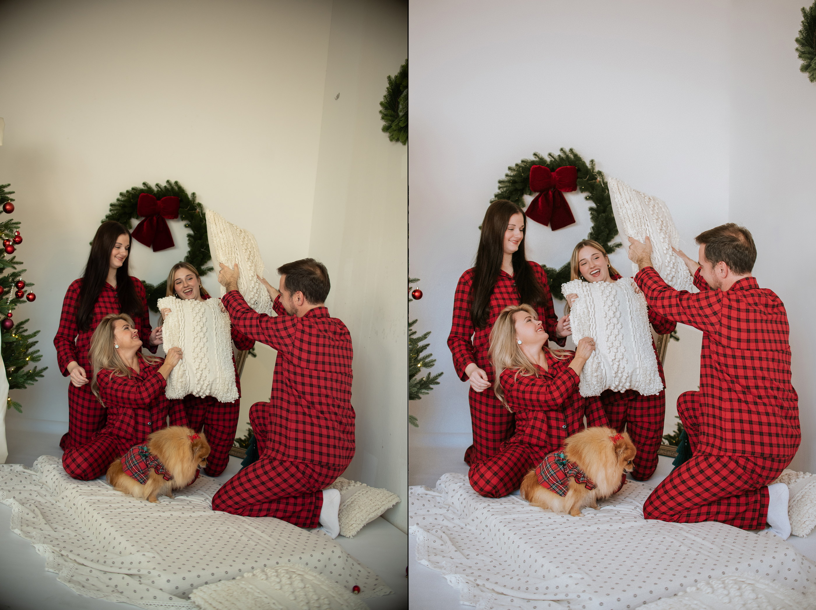 Family session editing before and after